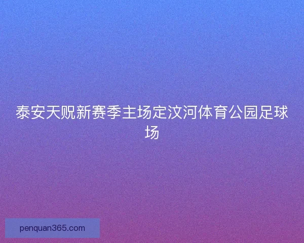 泰安天贶新赛季主场定汶河体育公园足球场